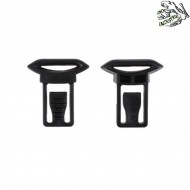 Set 2 google swivel clips 19mm black frog industries® (fi-009165-bk)
