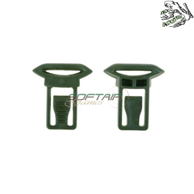Set 2 google swivel clips 19mm olive drab frog industries® (fi-009167-od)
