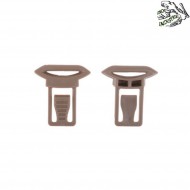 Set 2 google swivel clips 19mm dark earth frog industries® (fi-009168-de)