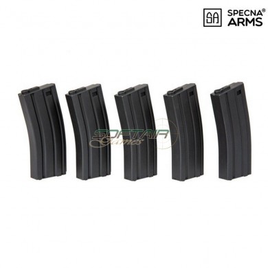 Set 5 caricatori monofilari polimero 120bb black per m4/m16 specna arms® (spe-05-025503)