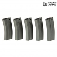 Set 5 mid-caps metal magazines 120bb grey for m4/m16 specna arms® (spe-05-025505) Set 5 mid-caps metal magazines 120bb grey for m4/m16 specna arms® (spe-05-025505)