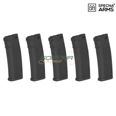 Set 5 hi-caps s-mag polymer magazines 380bb black for m4/m16 specna arms® (spe-05-025724)