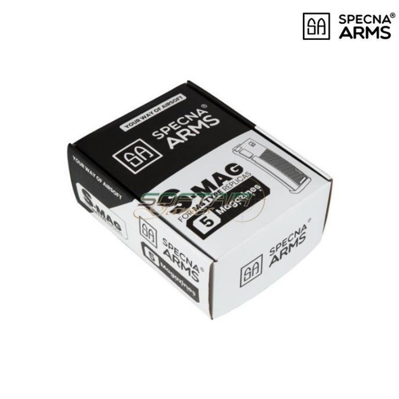 Set 5 caricatori s-mag maggiorati polimero 380bb dark earth per m4/m16 specna arms® (spe-05-025726)