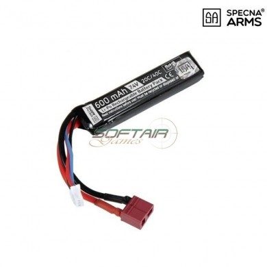 Lipo battery deans connector 7.4v X 600mah 20/40c pdw type specna arms® (spe-06-026854)
