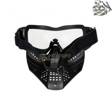 Maschera ant black a lente clear frog industries® (fi-026648-bk-cl)