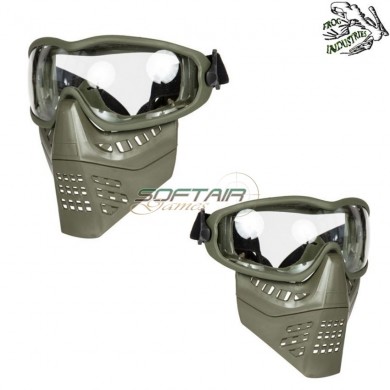 Maschera ant olive drab a lente clear frog industries® (fi-026650-od-cl)