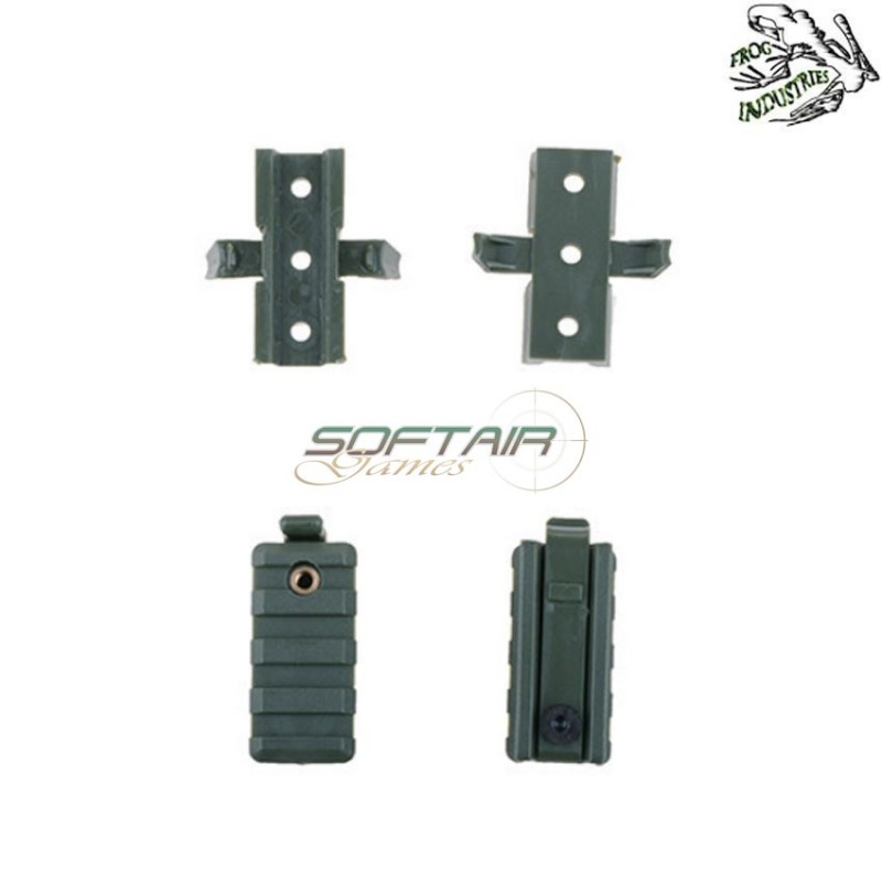 Set rail mount olive drab per elmetto frog industries® (fi-009155-od)