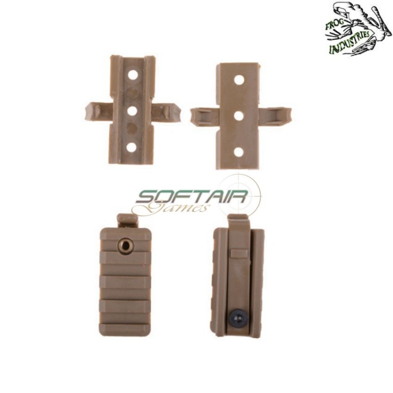 Set rail mount DARK EARTH per elmetto Frog Industries® (fi-036270-de)