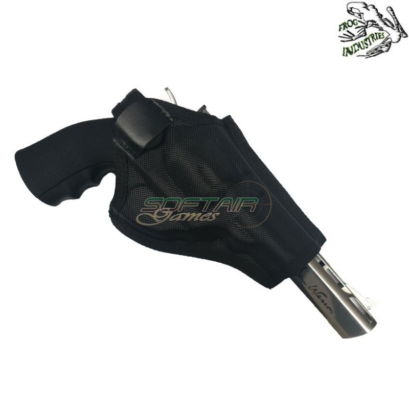 Revolver holster fabric black belt version frog industries® (fi-610673-bk)