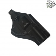 Revolver holster faux leather black belt version frog industries® (fi-610674-bk)