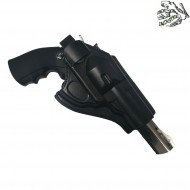 Revolver holster faux leather black belt version frog industries® (fi-610674-bk)