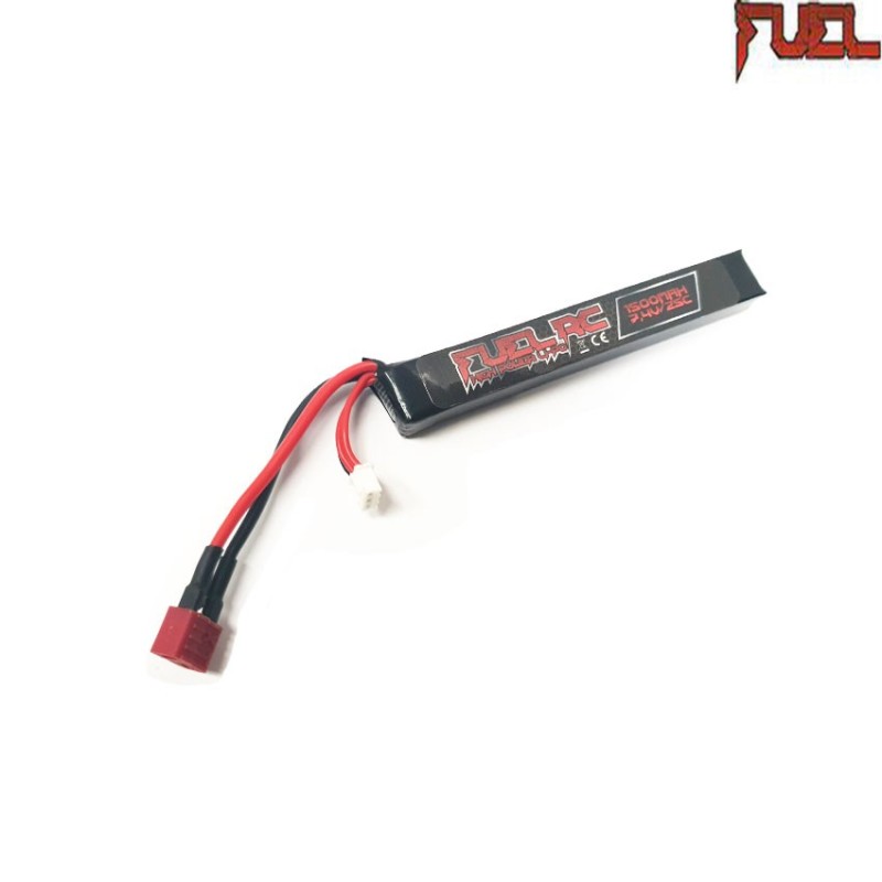 Batteria lipo deans 7.4x1500 25c stick type fuel rc (fl-7.4x1500-ds)