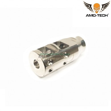 Flash hider jtre type 14x1mm silver cnc amo-tech® (amt-ac99036)