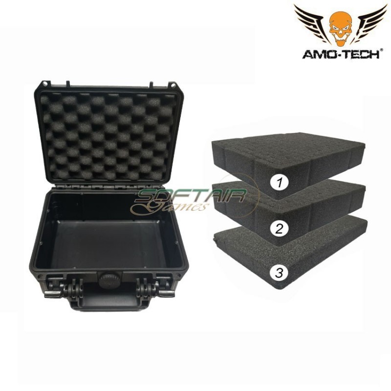 Tactical case black pel type 25.5x22x11cm amo-tech® (amt-pel-case-2)