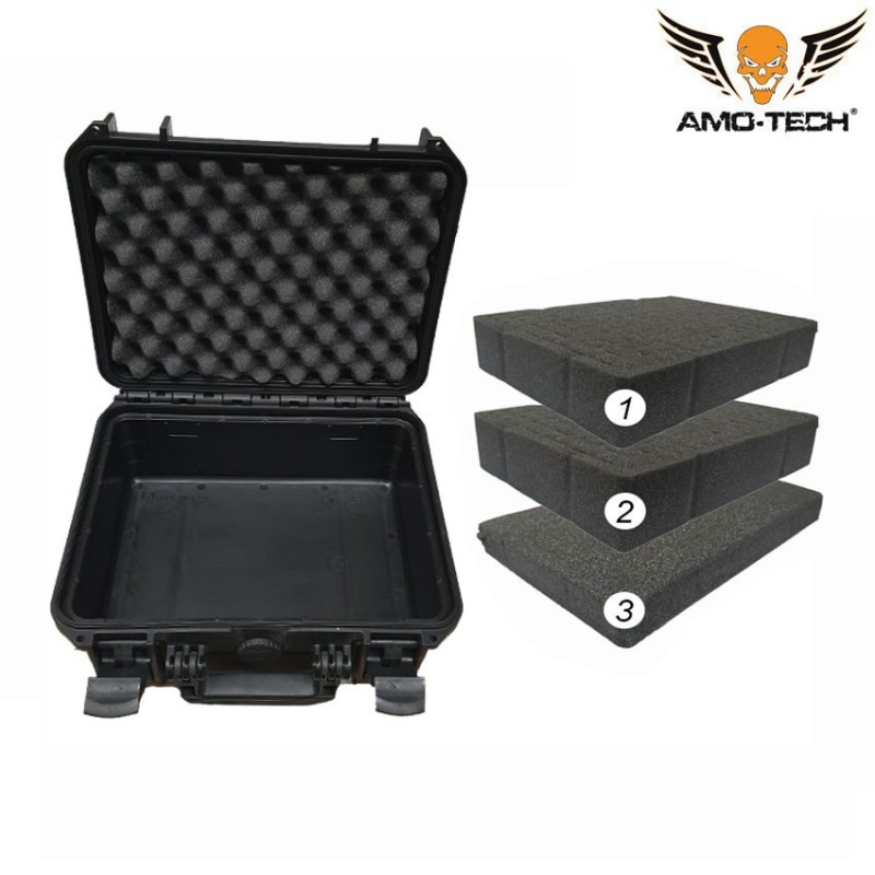 Tactical case black pel type 32.5x24x14cm amo-tech® (amt-pel-case-3)