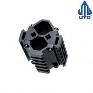 Tri-rail barrel mount black utg (utg-mnt-br003xl)
