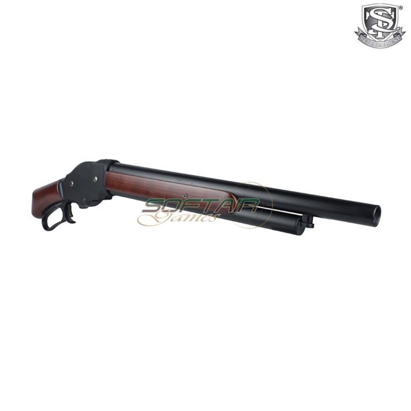 S&T M1887 GUS SHOTGUN ソードオフ S&T Winchester M1887 Sawed-off Gas Shotgun Real Wood Silver