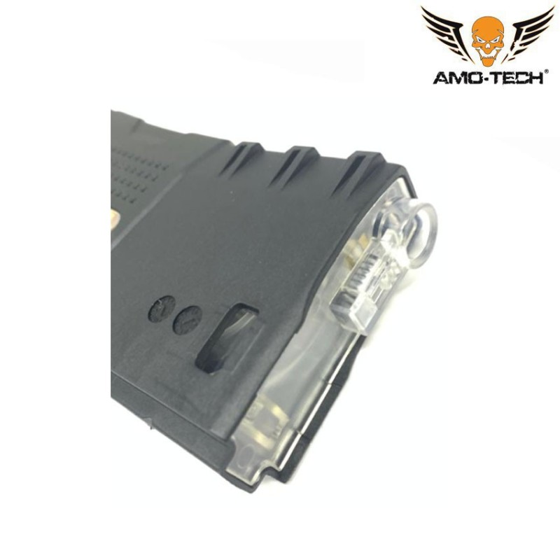 Set 5 mid-caps magazines 150bb alfa w/dummy bullets black for m4 series amo-tech® (amt-mc-alfa-bk-5)