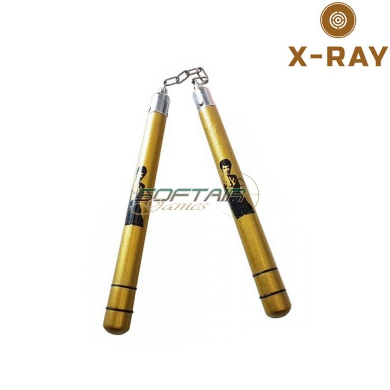Nunchaku legno oro bruce lee x-ray (xr-260)