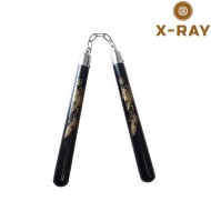 Nunchaku black hard rubber chinese dragons x-ray (xr-989) Nunchaku black hard rubber chinese dragons x-ray (xr-989)