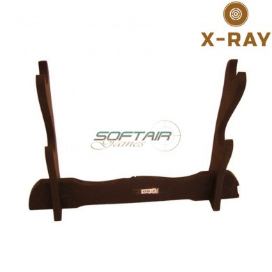 Stand doppio in legno da tavolo per katana x-ray (xr-gs2)