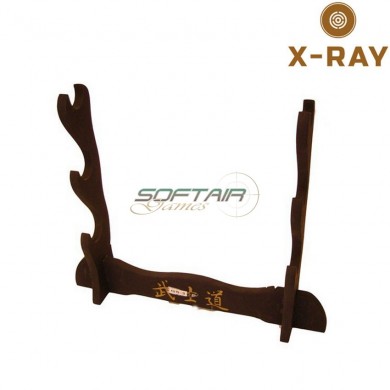 Stand triplo in legno da tavolo per katana x-ray (xr-gs3)