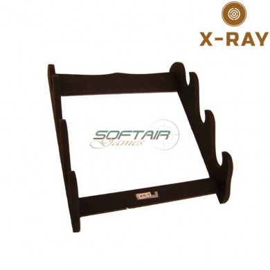 Stand triplo in legno da muro per katana x-ray (xr-ks3)