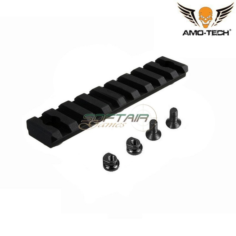 Slitta 9 Slots Rail Black Per Keymod Amo-tech® (amt-273-bk) Slitta 9 Slots Rail Black Per Keymod Amo-tech® (amt-273-bk)