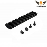 Slitta 9 Slots Rail Black Per Keymod Amo-tech® (amt-273-bk) Slitta 9 Slots Rail Black Per Keymod Amo-tech® (amt-273-bk)
