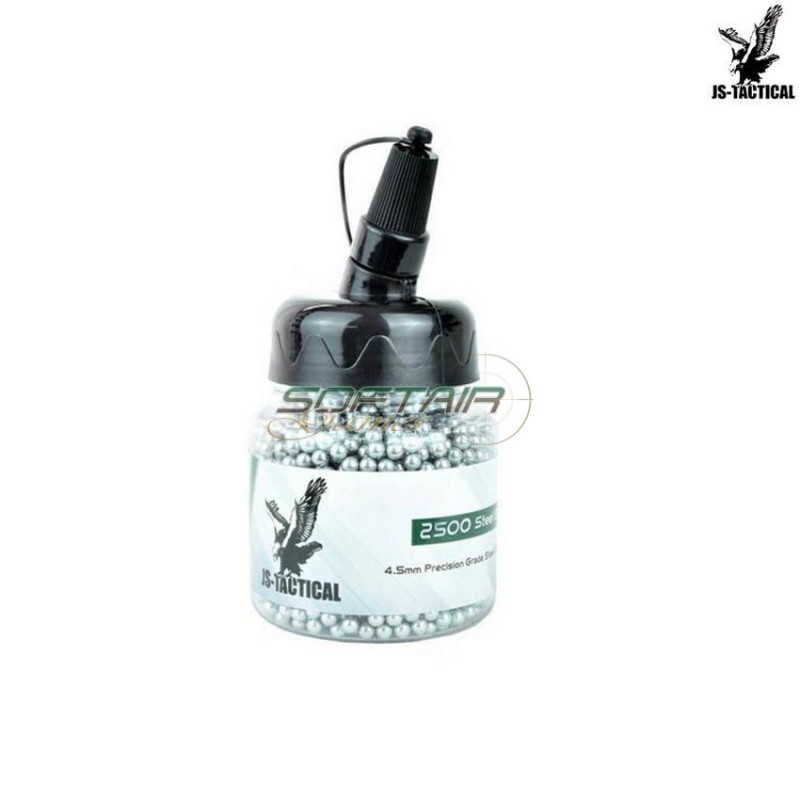 Pallini in acciaio 4.5mm biberon 2500 pezzi js tactical (js-st4.5-bb2500) Pallini in acciaio 4.5mm biberon 2500 pezzi js tactical (js-st4.5-bb2500)