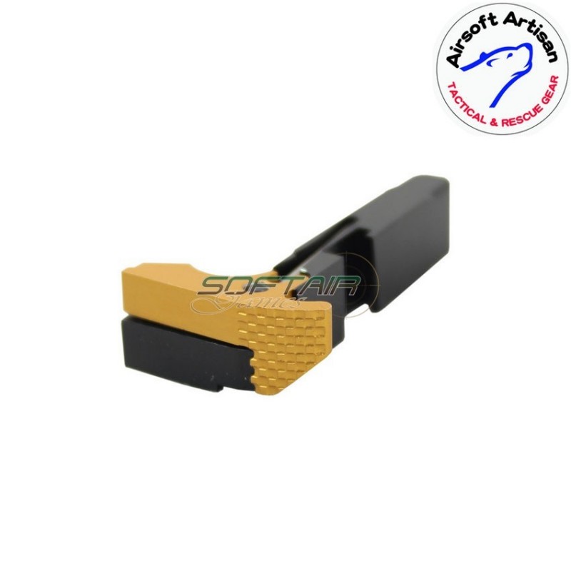 Ambi magazine catch gold cnc for glock marui/we/vfc series airsoft artisan (aa-glock-02-gd)