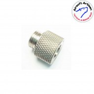 Adattatore silver 11mm cw a 14mm ccw per we pistole airsoft artisan (aa-glock-04-sv)