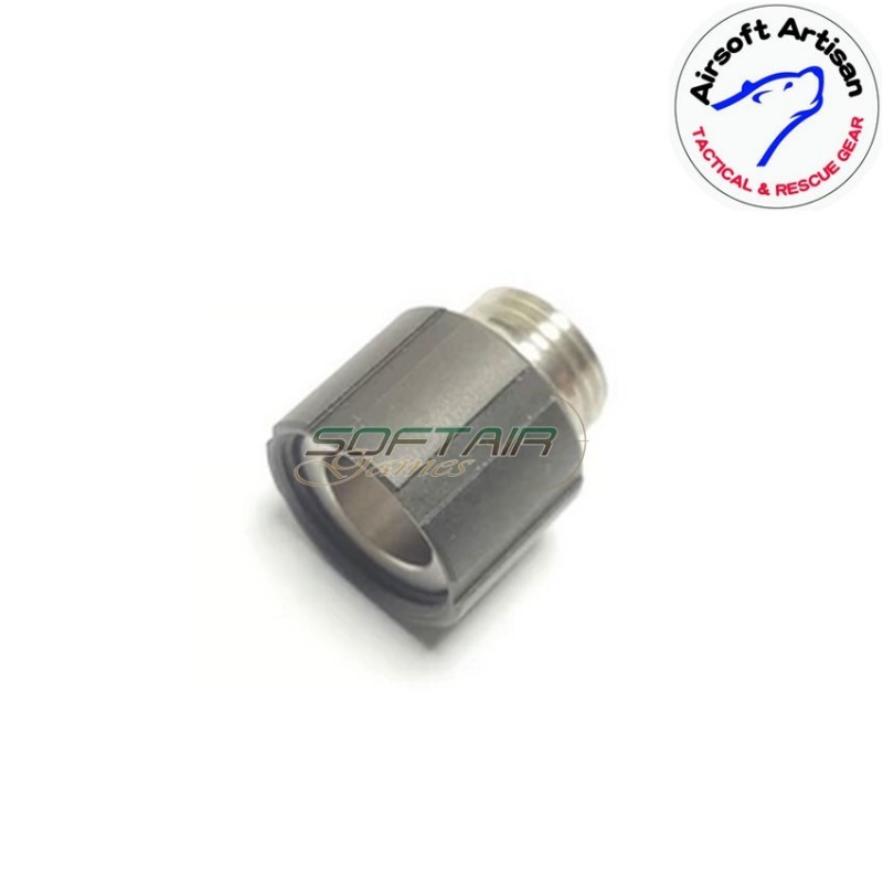 11mm cw 14mm ccw black adapter for we pistols airsoft artisan (aa-glock-04-bk)