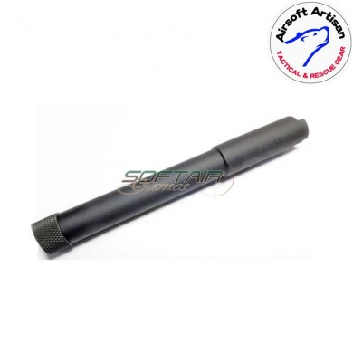Black outer barrel with thread for marui 1911/meu airsoft artisan (aa-1911-01)
