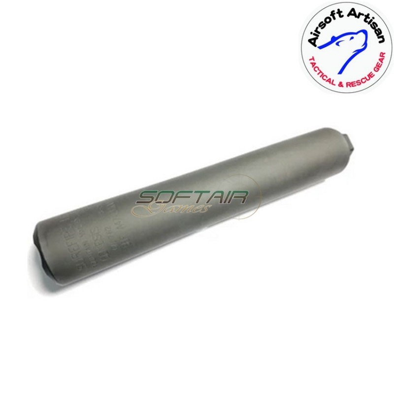 Silenziatore & canna interna black 35x220mm 762 type 14mm ccw airsoft artisan (aa-sil-01-bk-a)