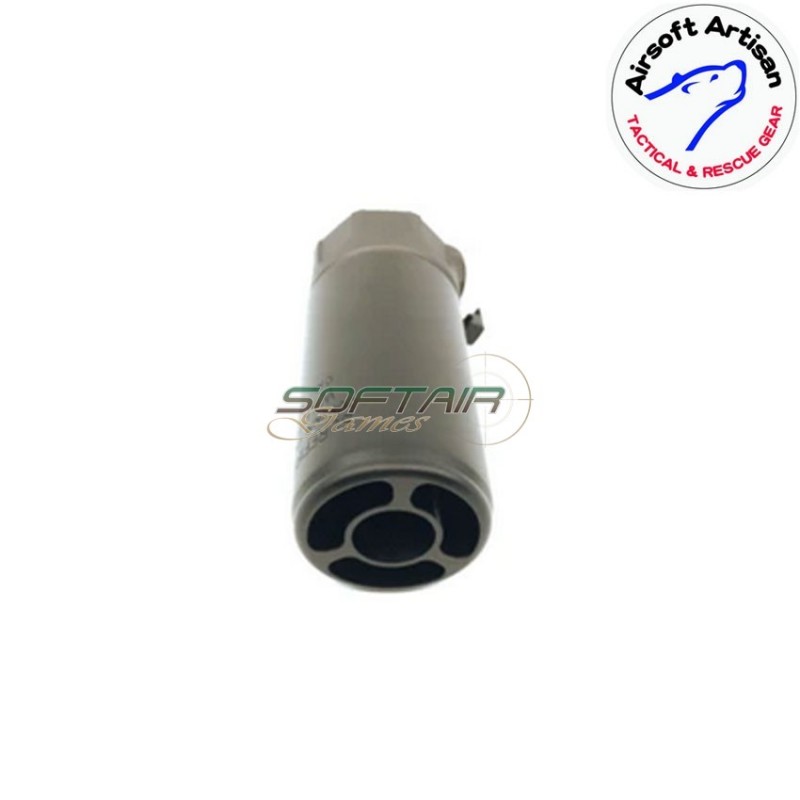 Silenziatore & prong spegnifiamma black 3.5" sf type 14mm ccw airsoft artisan (aa-sil-02-bk-a)