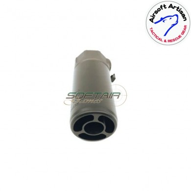 Silenziatore & comp spegnifiamma black 3.5" sf type 14mm ccw airsoft artisan (aa-sil-02-bk-b)