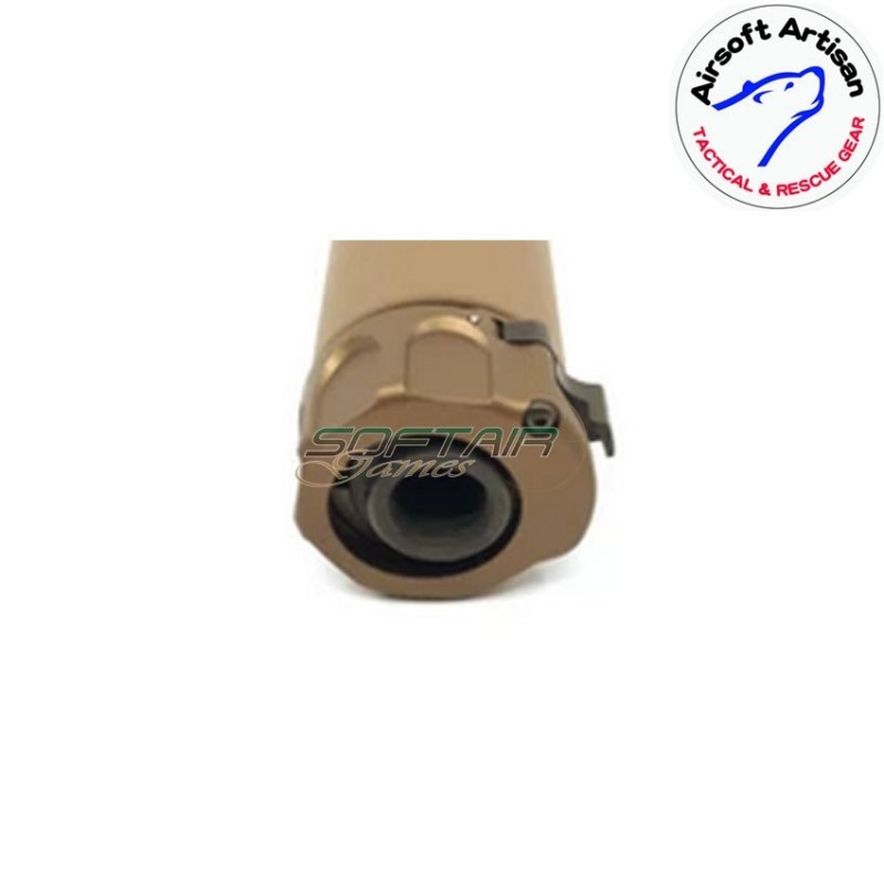 Silenziatore & comp spegnifiamma black 3.5" sf type 14mm ccw airsoft artisan (aa-sil-02-bk-b)