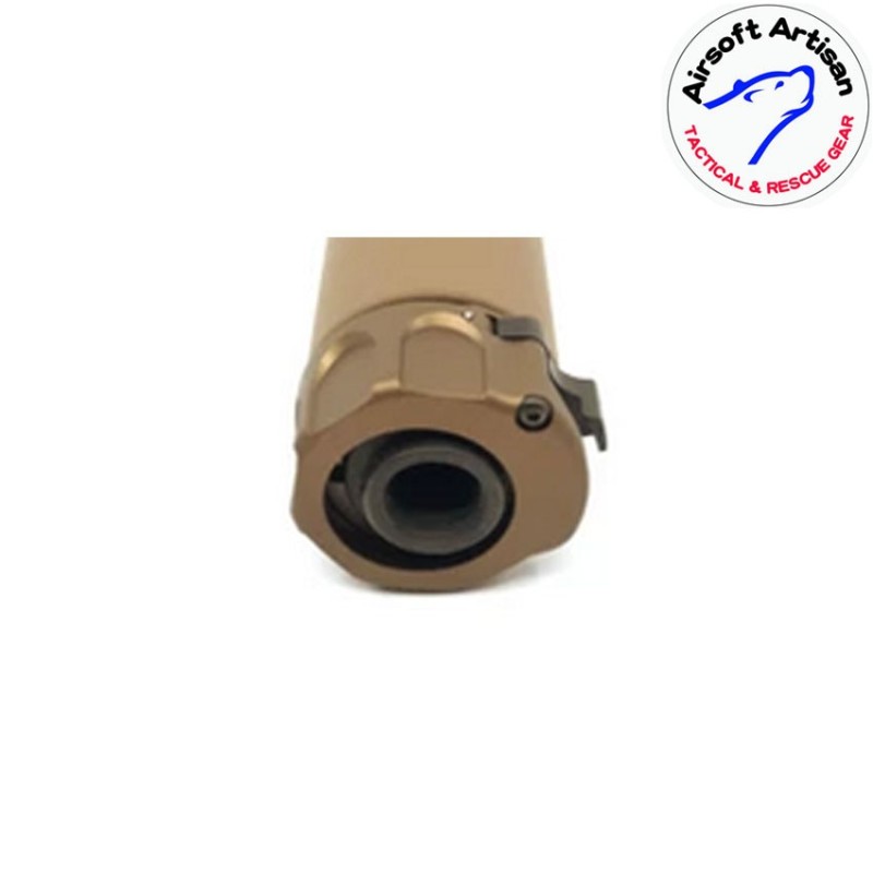 Silenziatore & comp spegnifiamma dark earth 3.5" sf type 14mm ccw airsoft artisan (aa-sil-02-de-b)