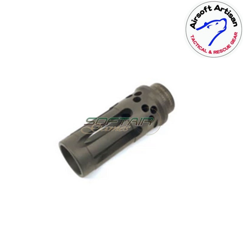 Silenziatore & comp spegnifiamma black 6.2" sf type 14mm ccw airsoft artisan (aa-sil-05-bk-b)