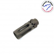 Silencer & comp flash hider dark earth 6.2" sf type 14mm ccw airsoft artisan (aa-sil-05-de-b)
