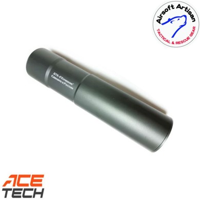 Tracer silencer black dtk type 24mm cw airsoft artisan (aa-sil-06-t-24)