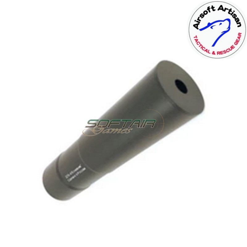 Silenziatore black dtk type 14mm ccw airsoft artisan (aa-sil-06-14)