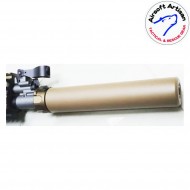 Silencer & prong flash hider black 8.4" sf socom type 14mm ccw airsoft artisan (aa-sil-07-bk)