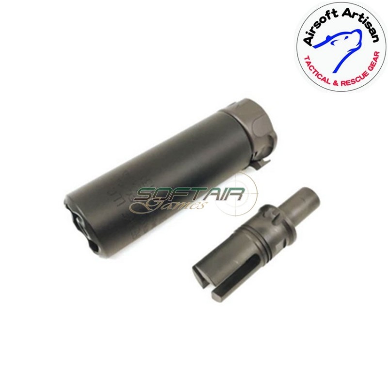 Silencer & flash hider for mp7/vector black sf type 11mm cw airsoft artisan (aa-sil-09-bk-b) Silencer & flash hider for mp7/vector black sf type 11mm cw airsoft artisan (aa-sil-09-bk-b)