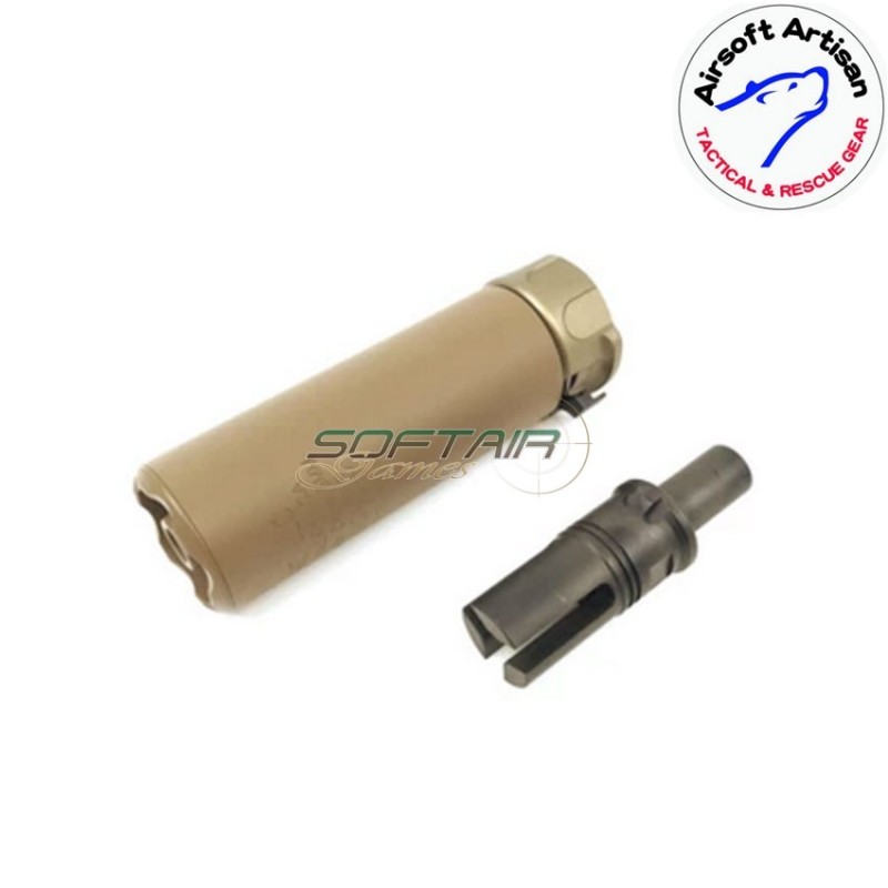 Silenziatore & spegnifiamma per mp7/vector dark earth sf type 11mm cw airsoft artisan (aa-sil-09-de-b) Silenziatore & spegnifiamma per mp7/vector dark earth sf type 11mm cw airsoft artisan (aa-sil-09-de-b)