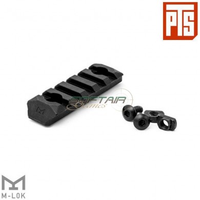 Dupont m-lok rail section 5 slots black pts® (pts-pt137450307)