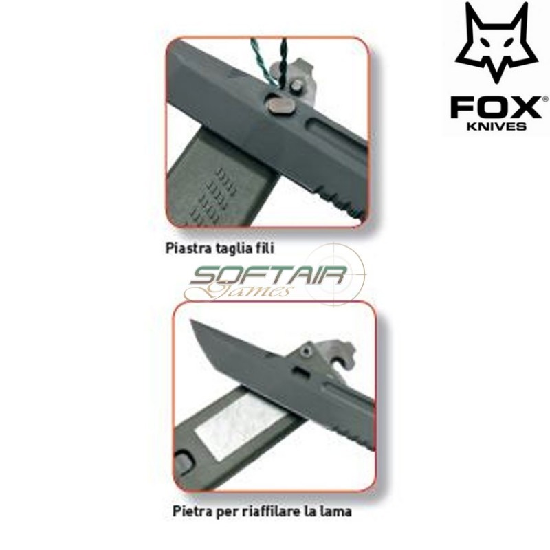 Coltello survival combat leonida black fox knives (fx-0171107)