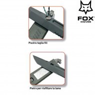 Survival combat knife leonida black fox knives (fx-0171107)