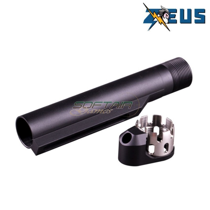 6 position black stock tube set for aeg zeus (zs-m4-83-bk)